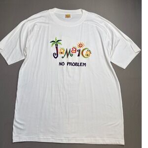 Island Tees‎ 3X Jamaica No Problem Embroidered T-Shirt
